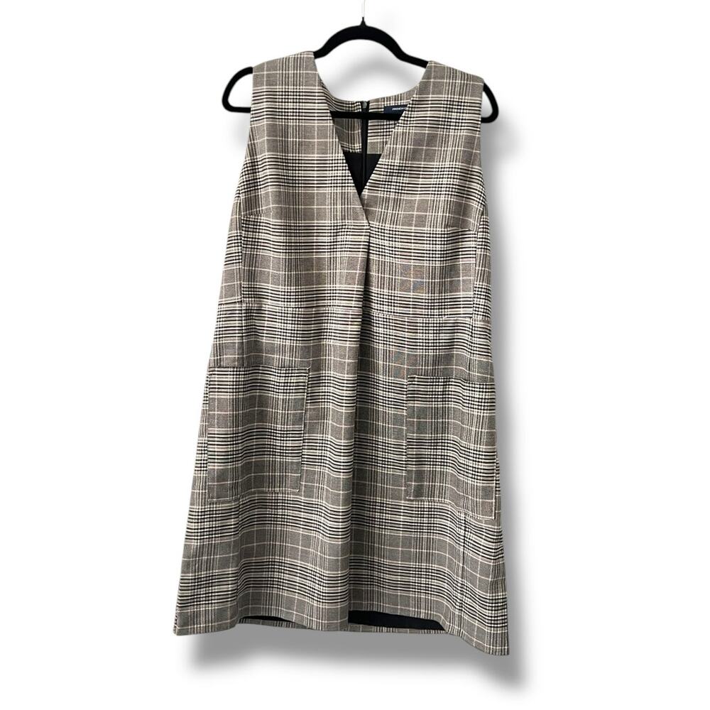 NWT French Connection Amati Check V Neck Dress